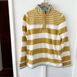 FAT FACE yellow stripe the Airlie quarter zip
